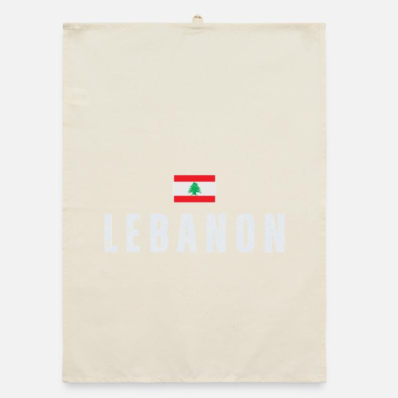 Stolzer Libanese, Flagge des Libanon Organic Geschirrtuch