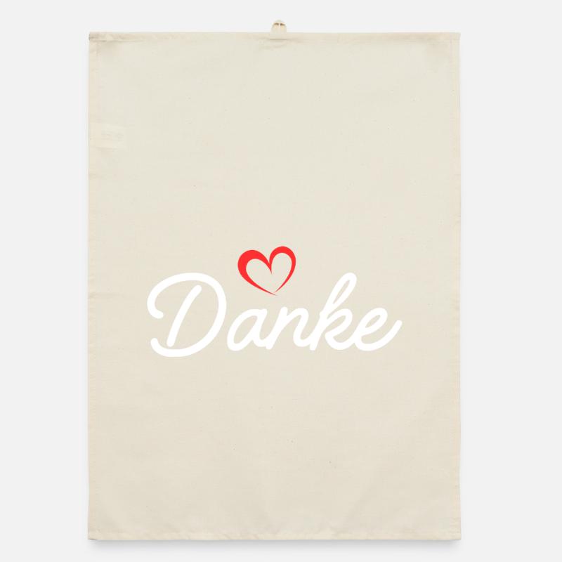 Thank You Heart Script Organic dish towel