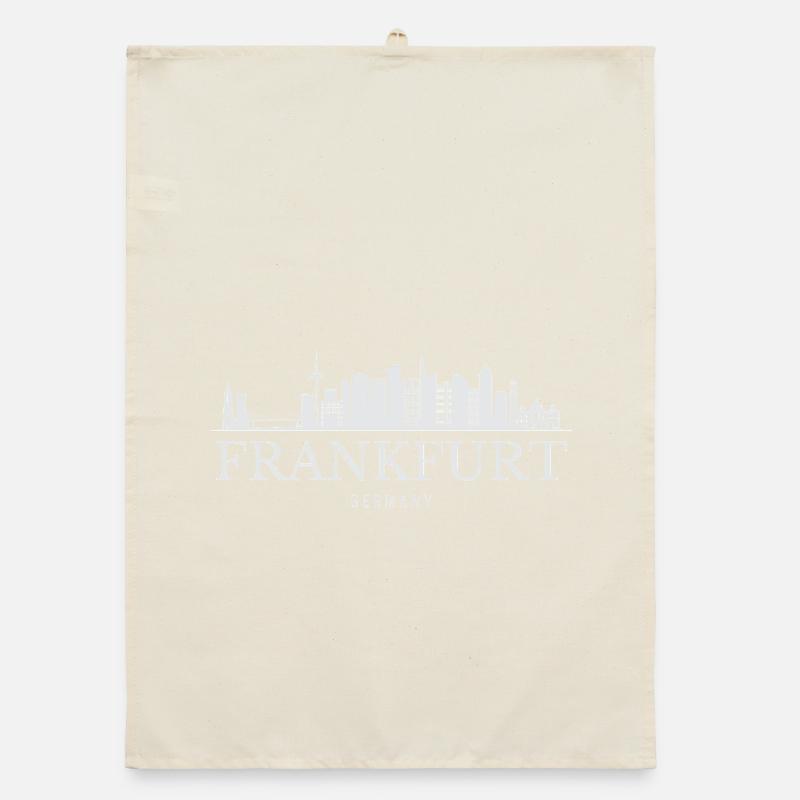 Frankfurt Skyline, Frankfurt Germany Organic dish towel
