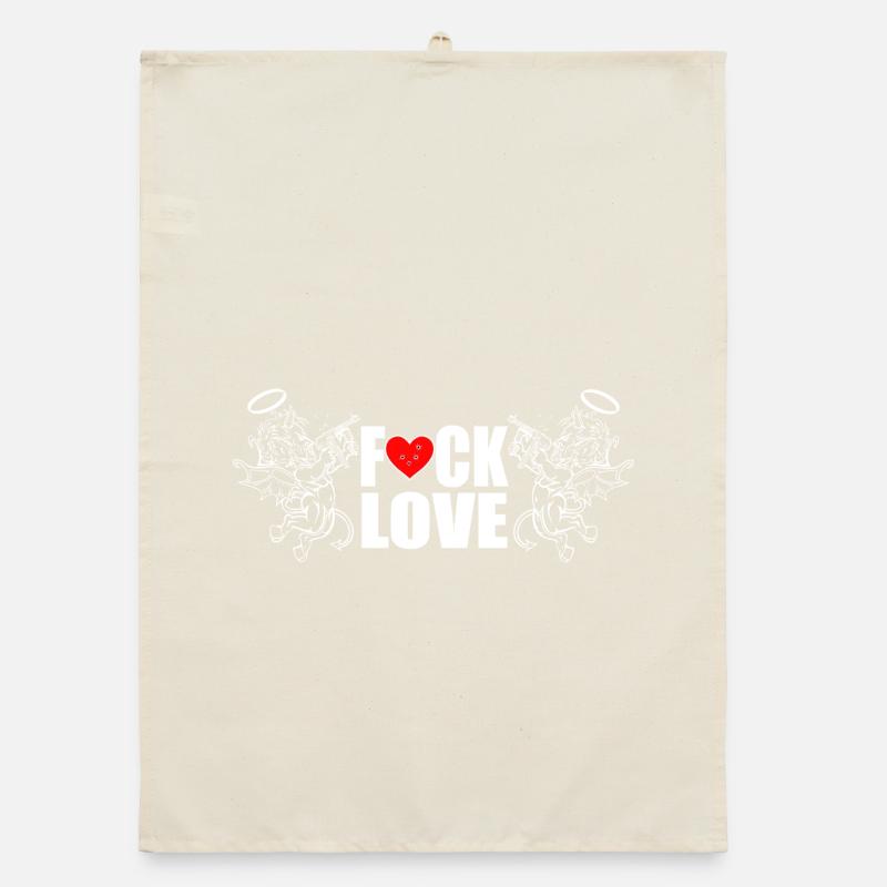 Heart Over Hate Bold Typography Organic dish towel
