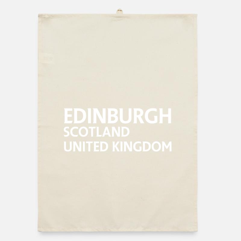 Édimbourg – Écosse Textdesign Torchon bio