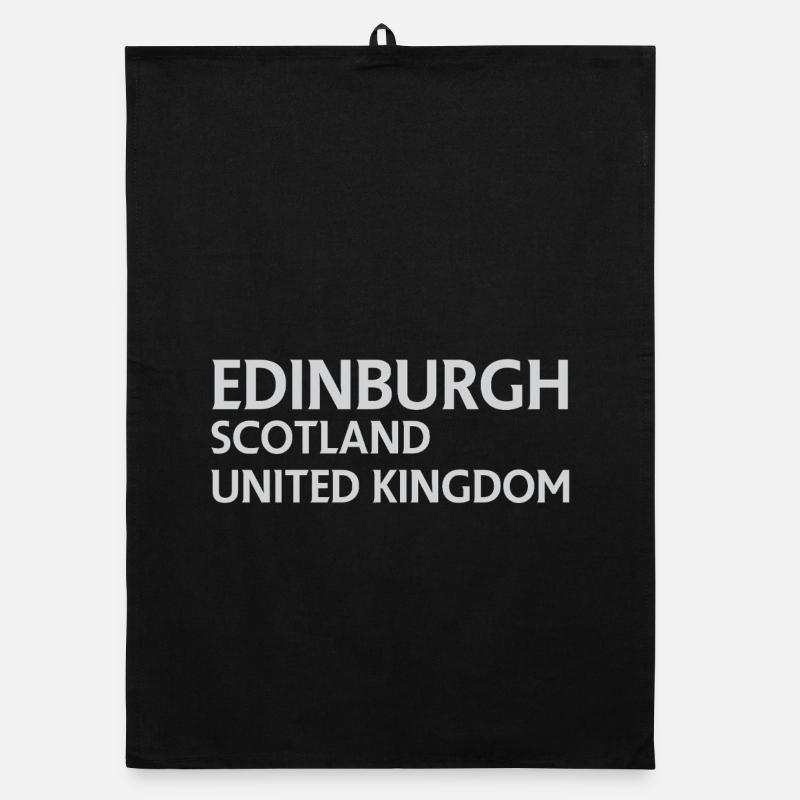 Edinburgh – Scotland Textdesign Organic dish towel