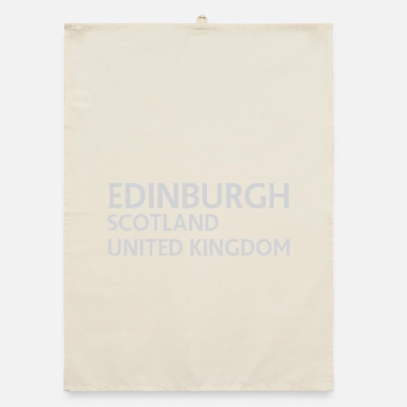 Édimbourg – Écosse Textdesign Torchon bio