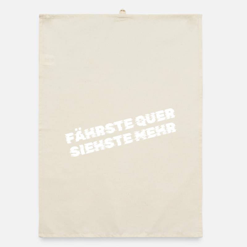 Fährste quer, siehste mehr – Drift & Tuning Spruch Organic Geschirrtuch
