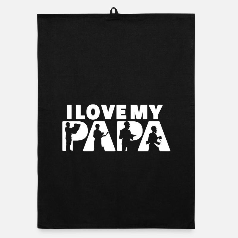 I Love My Papa Architect Construction Papa Organic dish towel