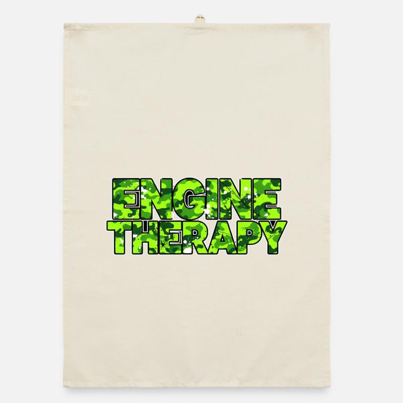 Engine Therapy Camouflage for Real Mechanics Organic dish towel