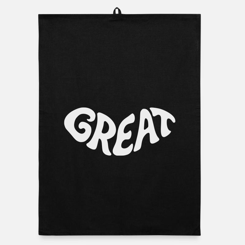 Great, Great Bubbel Word Design Organic dish towel