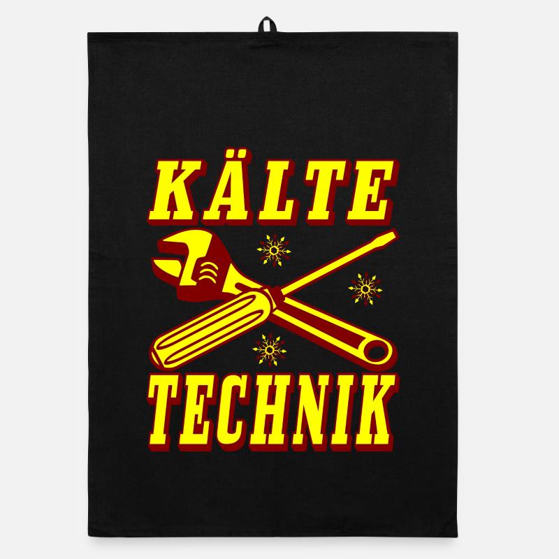 Kälte Technik Retro Design Organic Geschirrtuch