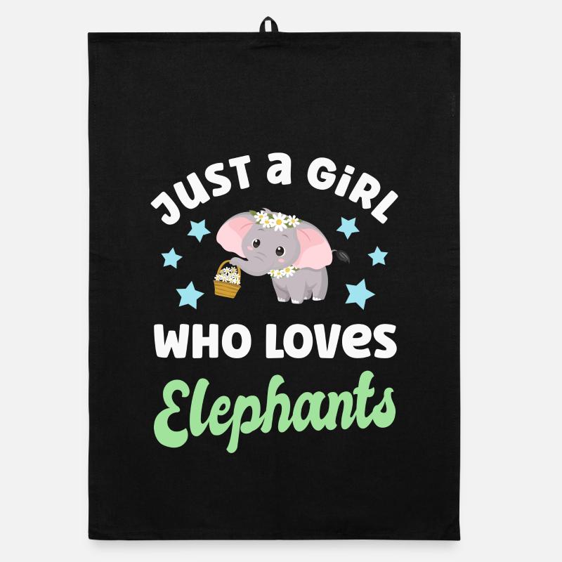 Elephant Elephants Organic dish towel