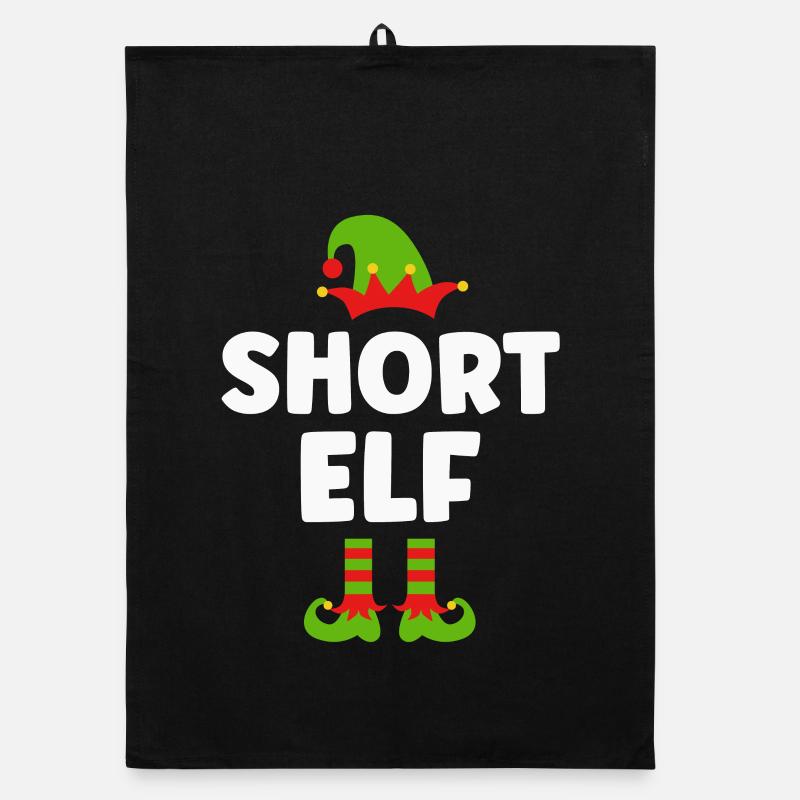 Noël drôle de petit lutin Torchon bio
