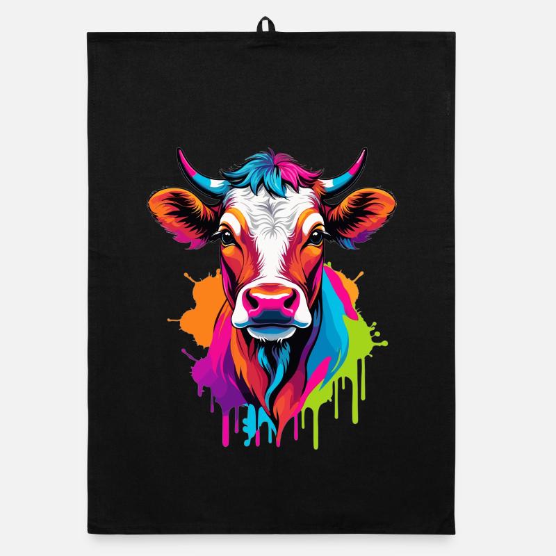 Süße bunte Kuh Organic Geschirrtuch