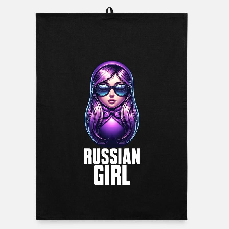 Fille russe ! Russie Matriochka Russe pour Torchon bio