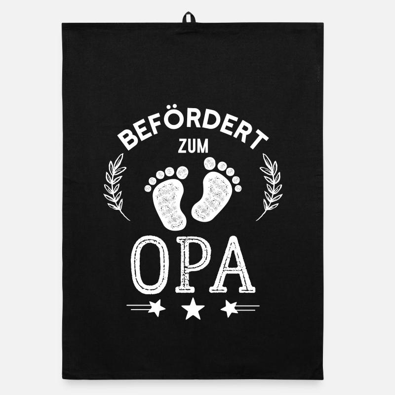 Befördert zum Opa Bald Großvater Stolzer Opa Organic Geschirrtuch