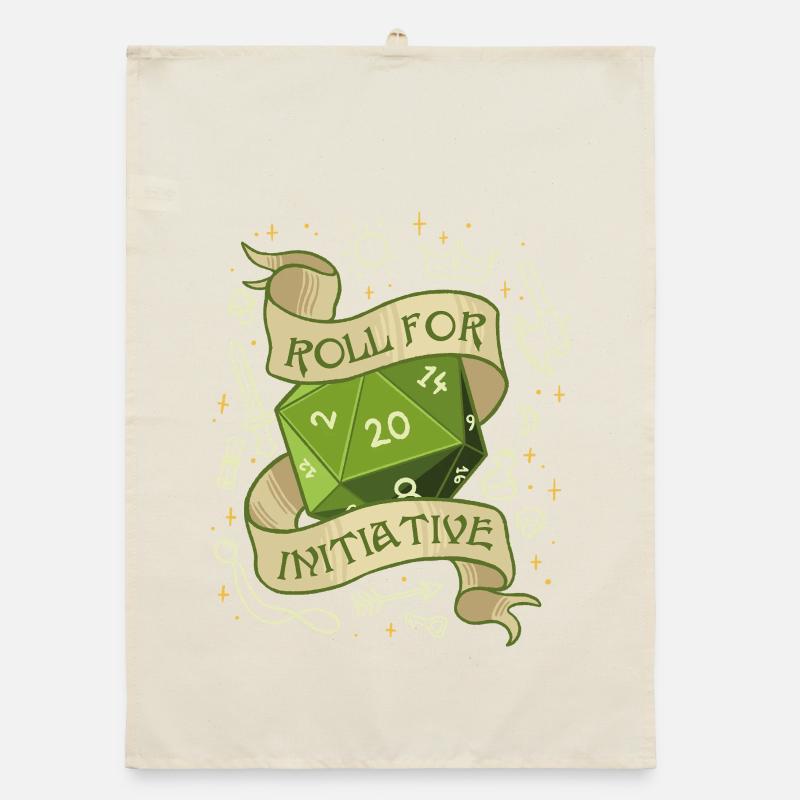 Roll for Initiative – Das Abenteuer beginnt Organic Geschirrtuch