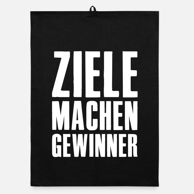 Goals Make Winners Founders Entrepreneurs Startup Organic dish towel