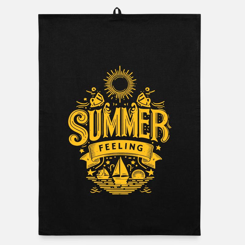 SUMMER Feeling yellow Graphic Organic Geschirrtuch
