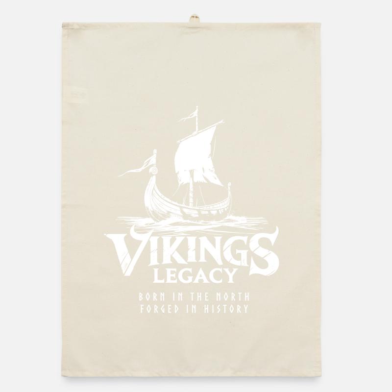 Drakkar - the Viking longship Organic dish towel