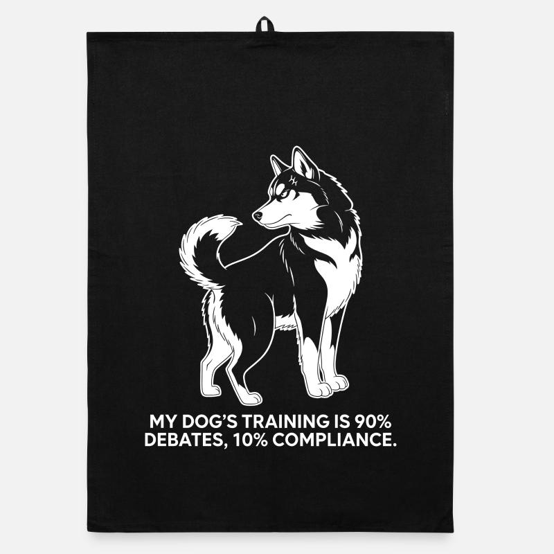 Debating Dog Organic dish towel