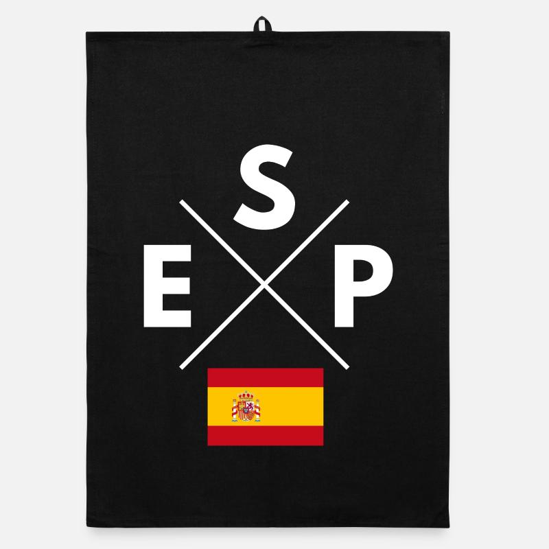 Spain Flag Cross Organic dish towel