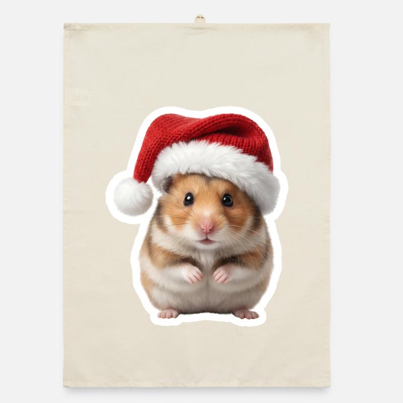 Doux Hamster - Doux Noël Torchon bio