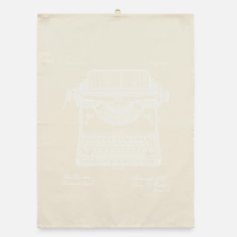 Plan de machine à écrire vintage Torchon bio