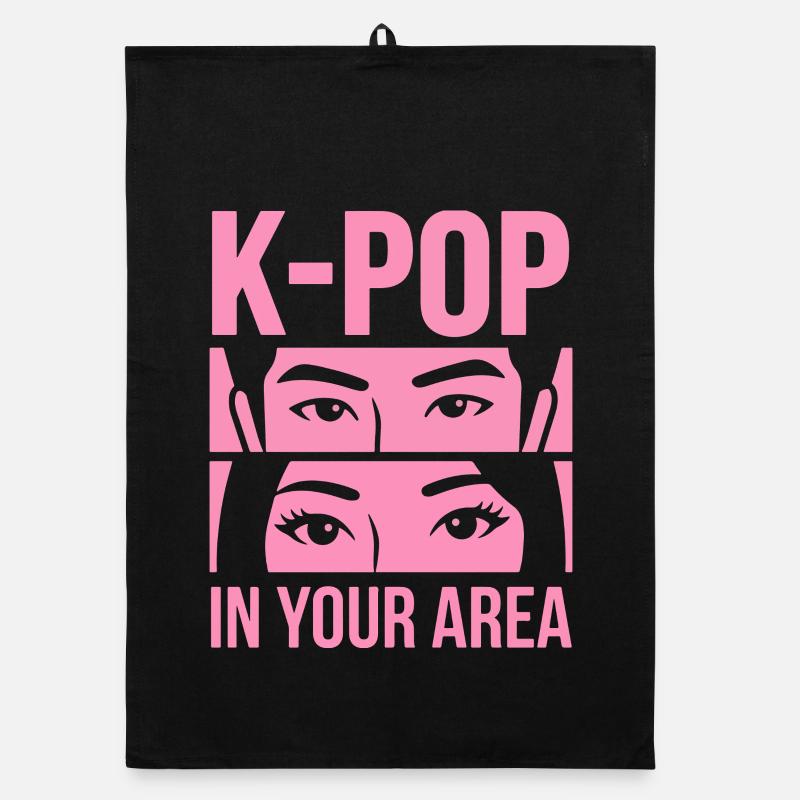 K-Pop Blick Pink in Area Organic Geschirrtuch