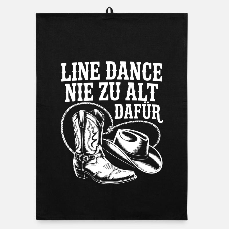 Line dancing never too old for it Organic dish towel