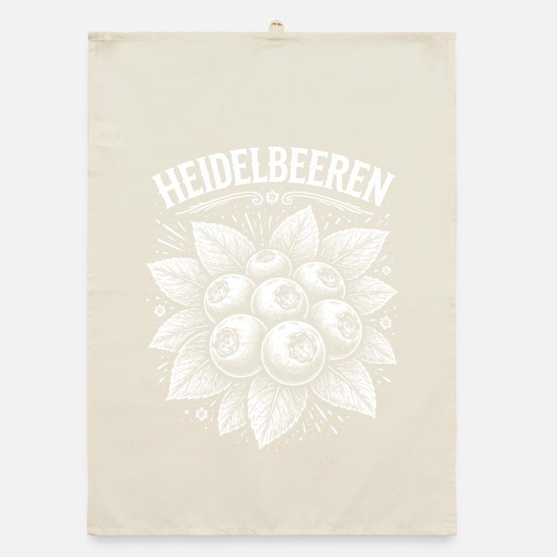 Blueberries Illustration Organic dish towel
