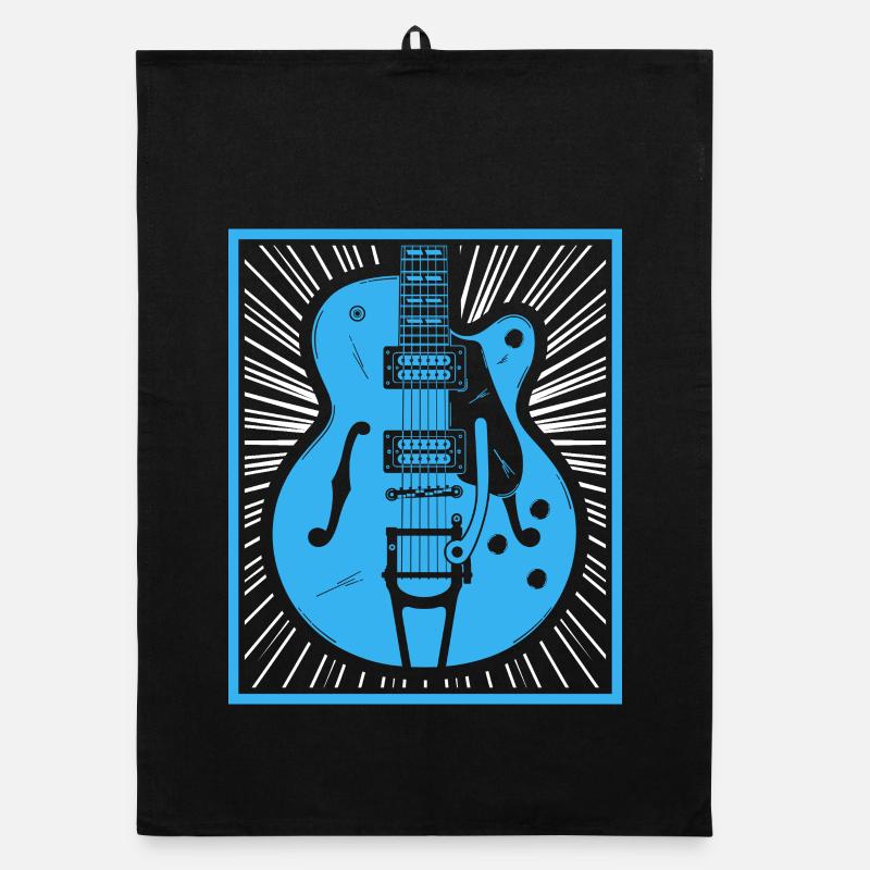 Silhouette de guitare rétro Torchon bio