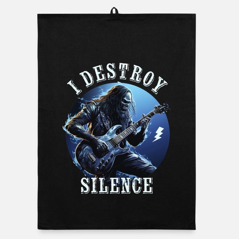 I Destroy Silence Organic Geschirrtuch