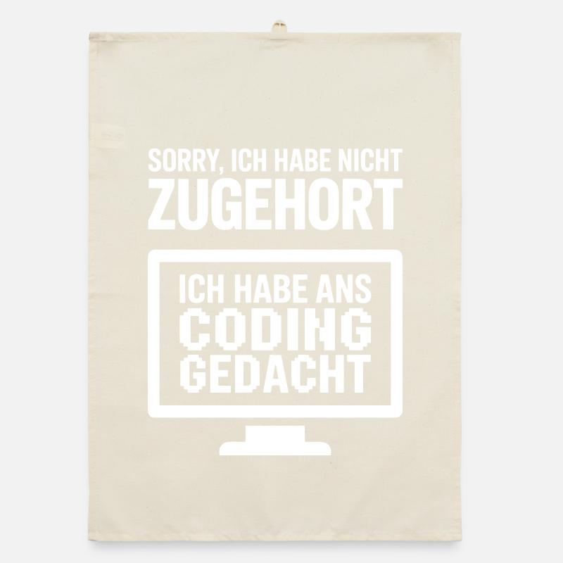 Coding Thought Saying Organic dish towel