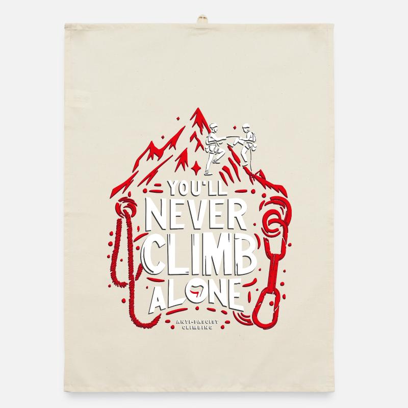 You'll never climb alone Organic dish towel