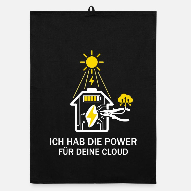 Solar Handwerker Cloud Power   Organic Geschirrtuch