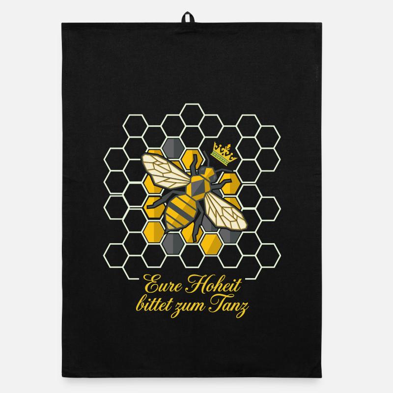 Abeille royale dans le nid d’abeille Torchon bio