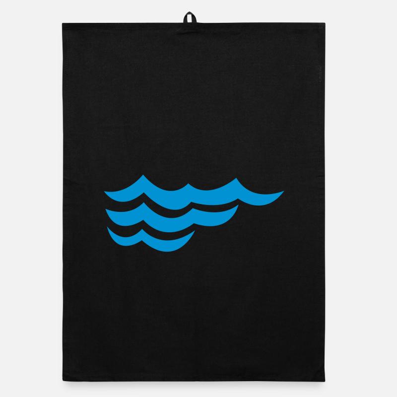 ocean waves Organic dish towel
