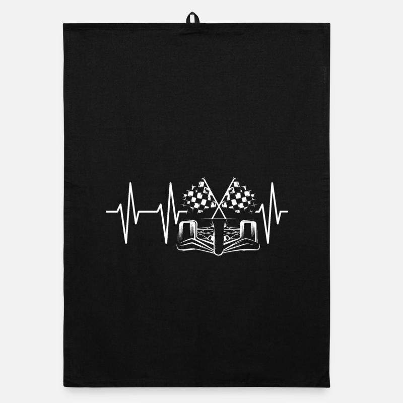 Formule Racing Car Racing Heartbeat Symvol Pulse Torchon bio
