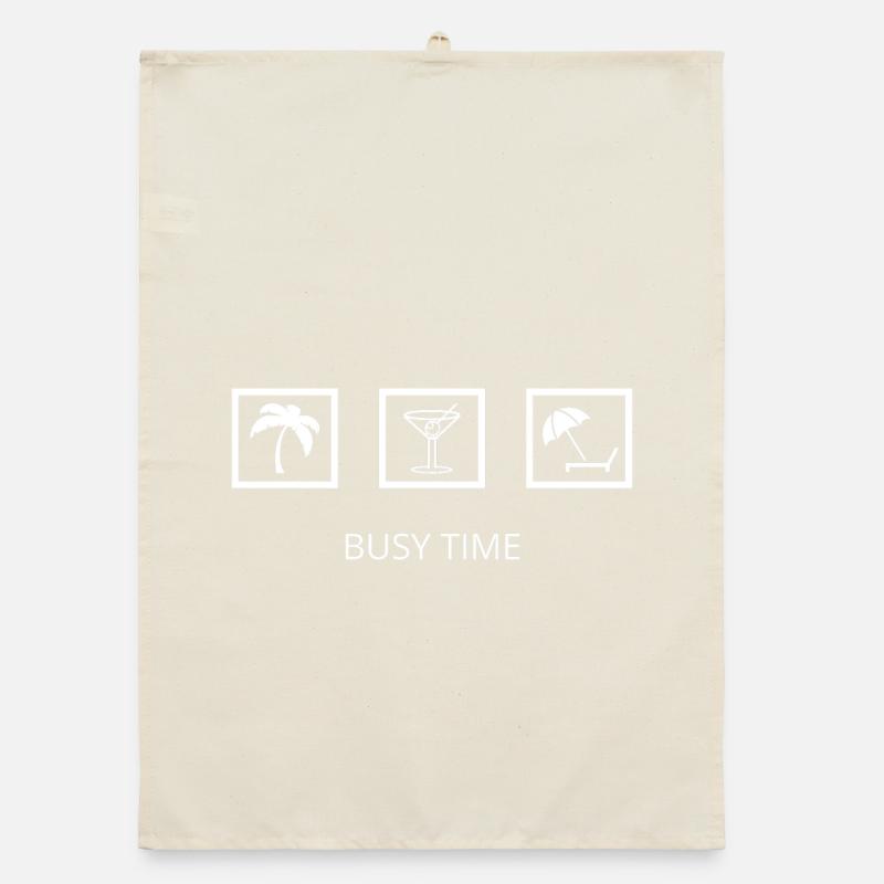 Geschäftige Zeit - Feiertage Organic Geschirrtuch