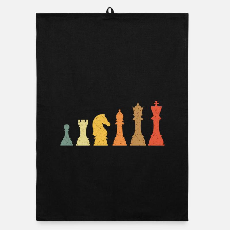 Schach Evolution Vintage Retro Organic Geschirrtuch