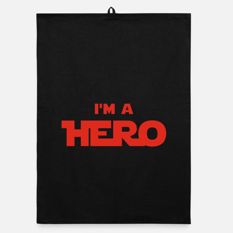 Ich bin ein Held (rot) Organic Geschirrtuch