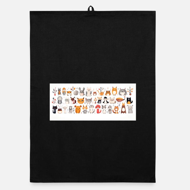 Mignons petits animaux Torchon bio