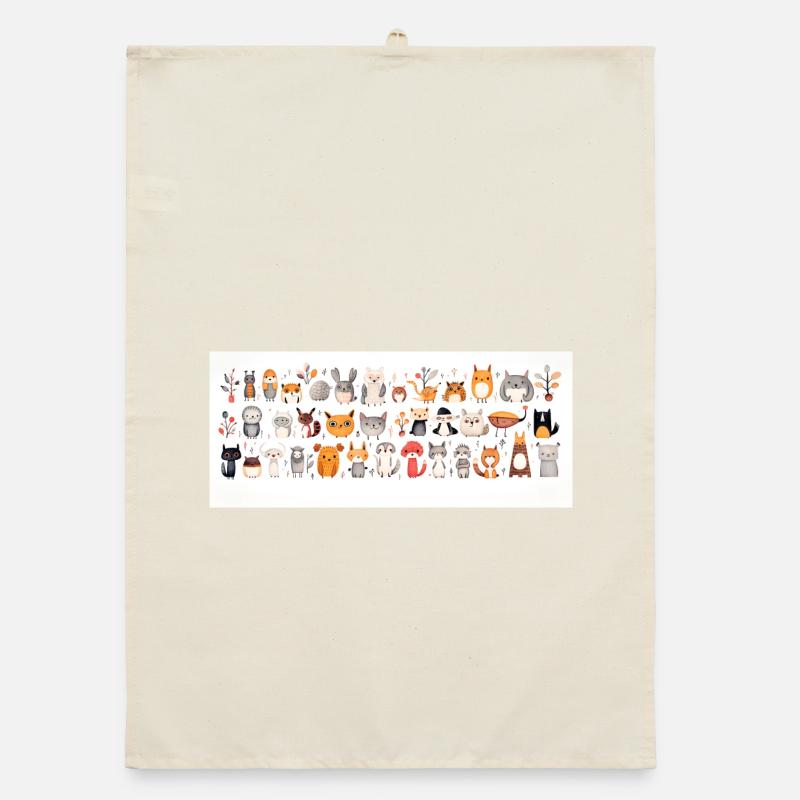 Mignons petits animaux Torchon bio