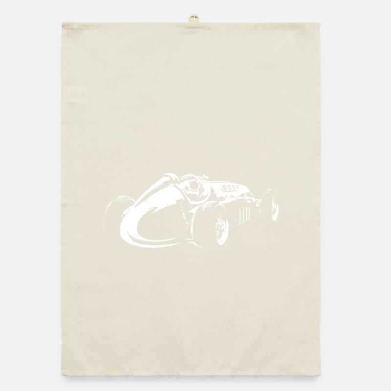retro Racing Oldtimer Formula Klassiker Symbol Organic Geschirrtuch