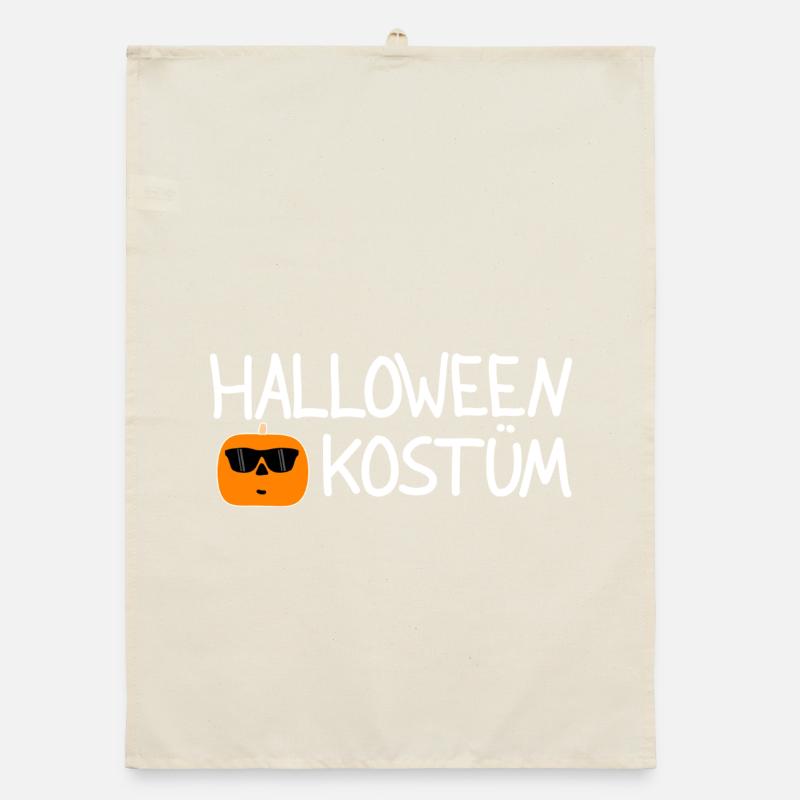 Ensemble de citrouilles d'Halloween discret Torchon bio