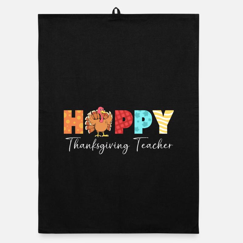 Thanksgiving Lehrer Lehrerin Organic Geschirrtuch