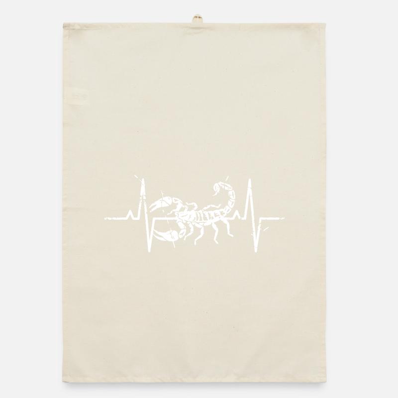 Scorpio Heartbeat Zodiac Grunge Vector Organic dish towel