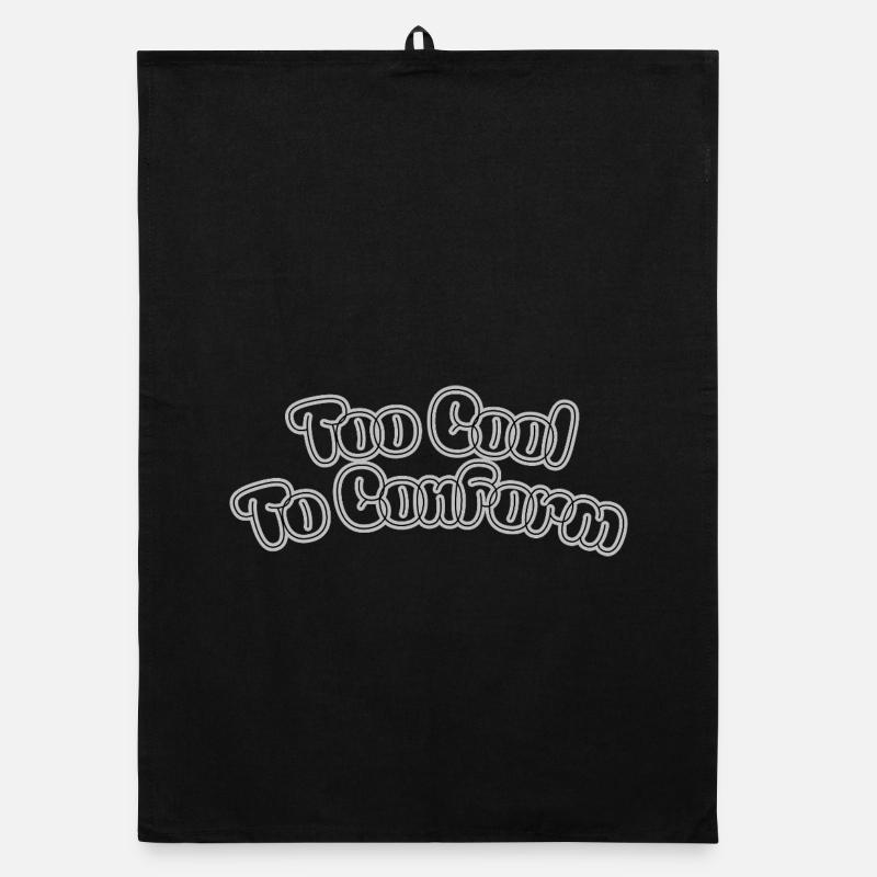 Too cool to conform – Statement lettering Organic dish towel