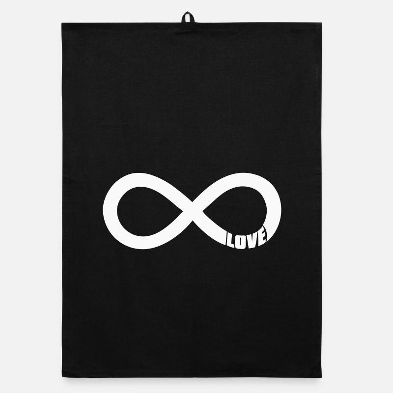 Infinity Love Symbol – Weiß Organic Geschirrtuch