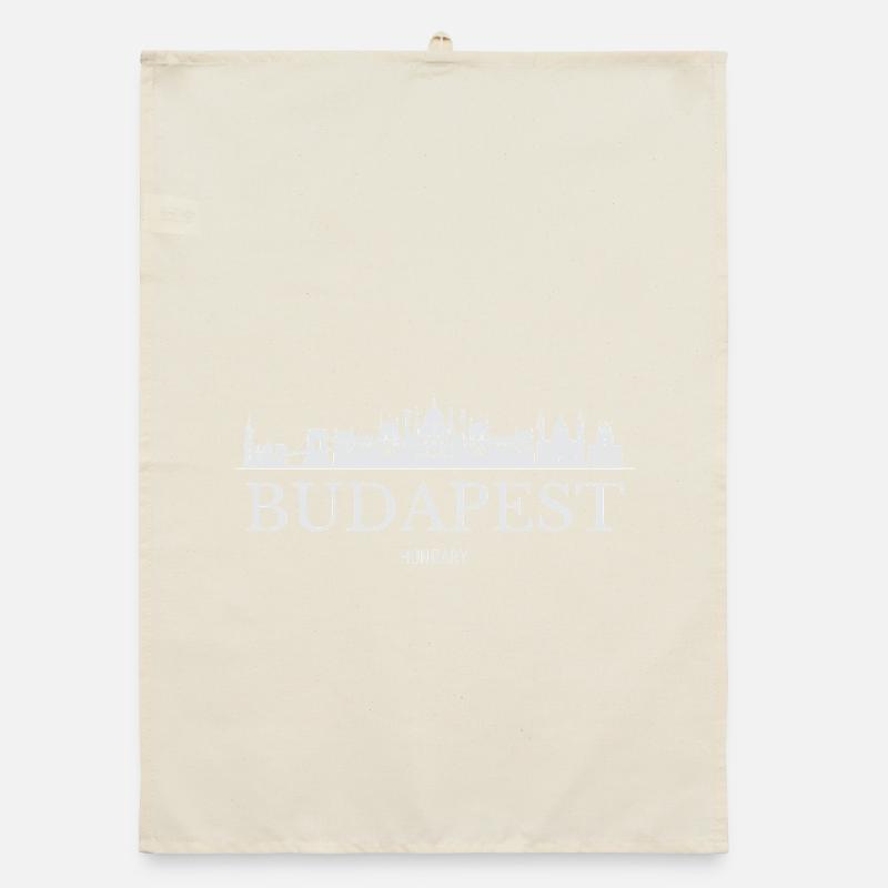 Budapest Skyline, Budapest Hungary Organic dish towel