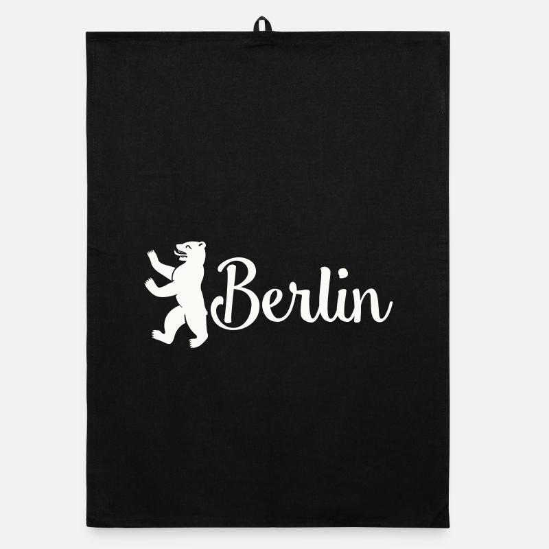 Berlin Bär Logo Schriftzug Organic Geschirrtuch