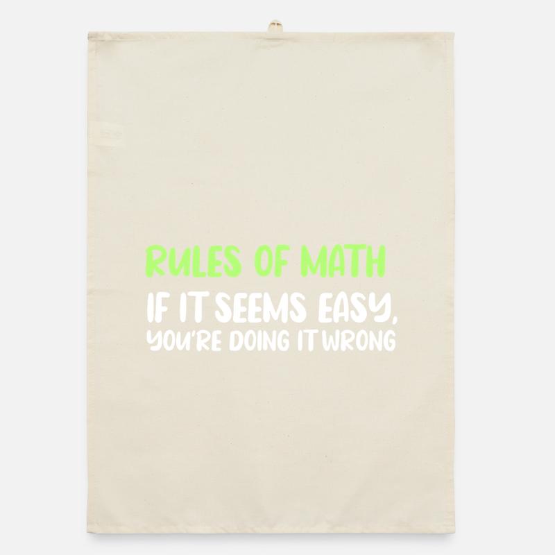 Rules of Math: Easy Seems Wrong Organic dish towel